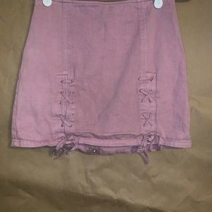 Double lace up skirt